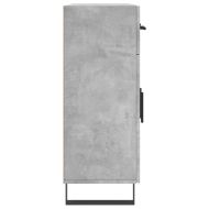 Сайдборд, бетонно сив, 69,5x34x90 см, инженерно дърво