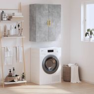 Стенен шкаф бетонно сив 69,5x34x90 см