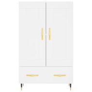 Висок шкаф, бял, 69,5x31x115 см, инженерно дърво