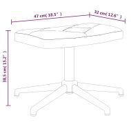 Релаксиращ стол с табуретка, пачуърк, плат