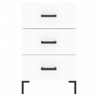 Нощно шкафче, черно, 40x40x66 см, инженерно дърво