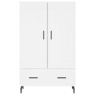 Висок шкаф, бял, 69,5x31x115 см, инженерно дърво