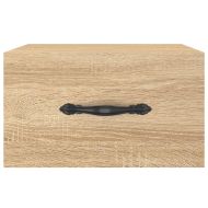 Нощни шкафчета за стенен монтаж, 2 бр, сонома дъб, 35x35x20 см