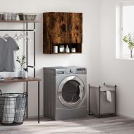 Стенен шкаф, опушен дъб, 60x31x70 см, инженерно дърво