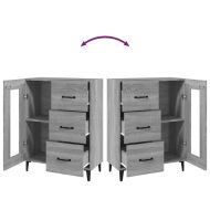 Сайдборд, сив сонома, 69,5x34x90 см, инженерно дърво