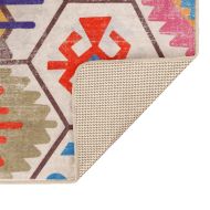 Перящ се килим многоцветен 120x180 см противоплъзгащ