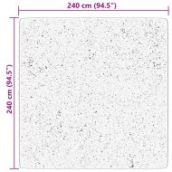 Килим HUARTE с къс косъм, мек и миещ се, сив, 240x240 см