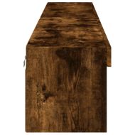 ТВ шкафове с LED осветление, 2 бр, опушен дъб, 100x30x30 см