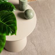 Килим HUARTE с къс косъм, мек и миещ се, пясъчен, 120x120 см