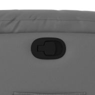 Изправящ реклайнер стол, сива, изкуствена кожа