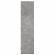 Висок шкаф със стъклени врата, бетонно сив, 35x37x142 см