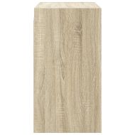 Стенен шкаф със стъклени врати, дъб сонома, 68x37x68,5 cm