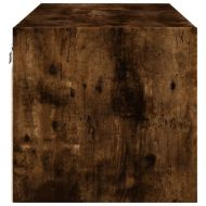 Стенен шкаф със стъклени врати, опушен дъб, 102x37x35 см