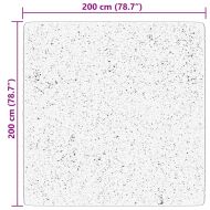 Килим HUARTE с къс косъм, мек и миещ се, бежов, 200x200 см