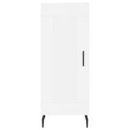 Висок шкаф, бял, 34,5x34x180 см, инженерно дърво