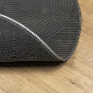 Килим "IZA" с къс косъм, скандинавски вид, антрацит, Ø 200 см