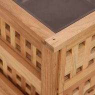 Нощно шкафче, 34x34x34 см, орех масив