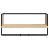 Комплект рафтове за стена 4 части дъб сонома инженерно дърво