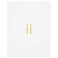 Висок шкаф, бял, 69,5x34x180 см, инженерно дърво