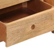 Пейка гимнастическа кафява 107 см естествена козя кожа и манго