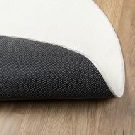 Килим OVIEDO с къс косъм, кремав, Ø 160 см