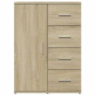 Сайдборди, 2 бр, дъб сонома, 59x39x80 см, инженерно дърво