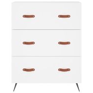 Висок шкаф, бял, 69,5x34x180 см, инженерно дърво