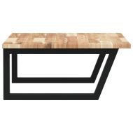 Стенен рафт за мивка, стомана и масивно дърво акация