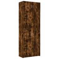 Шкаф за съхранение, опушен дъб, 80x42,5x225 см, инженерно дърво