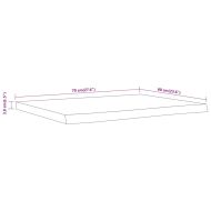 Плот за баня, 70x60x3,8 см, правоъгълен, масивно дърво акация