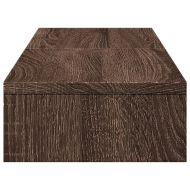 Стойка за монитор, кафяв дъб, 80x24x10,5 см, инженерно дърво