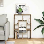 Библиотека, дъб артизан, 63x20x90 см, инженерно дърво