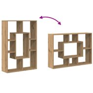 Библиотека, дъб артизан, 63x20x90 см, инженерно дърво