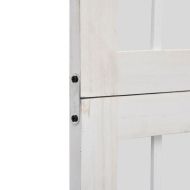 Разделител за стая, 3 панела, бял, дърво пауловния масив