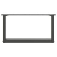 Крака за масичка за кафе, U-образни, 2 бр., антрацит, 70x(30-31) см, стомана