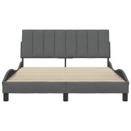 Рамка за легло без матрак Hanko, тъмносива, 120x200 см, плат