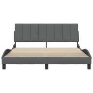 Рамка за легло без матрак Hanko, тъмносива, 160x200 см, плат