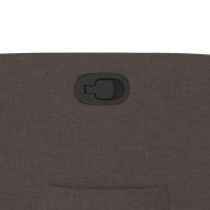 Изправящ реклайнер стол, тъмнокафяв, текстил