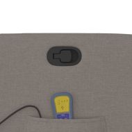 Масажен изправящ стол реклайнер, таупе, текстил