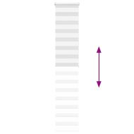 Зеброва щора бял 40x200 см ширина на плата 35,9 см полиестер