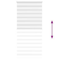 Зеброва щора бял 110x200 см ширина на плата 105,9 см полиестер