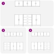 гаражни шкафове, 6 бр, сонома дъб, инженерно дърво