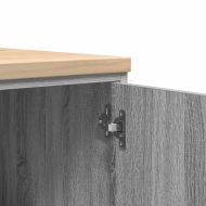 Гаражен шкаф за съхранение, сив сонома, 60x51x85 см, бор масив