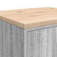 Гаражен шкаф за съхранение, сив сонома, 60x51x85 см, бор масив