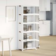 Кутия за съхранение с колела на 5 нива 75 L 64x40x179 cm