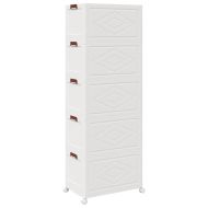 Кутия за съхранение с колела на 5 нива 75 L 64x40x179 cm