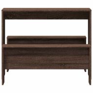 Комплект маса за хранене и пейка от 3 части Кафяв дъб от