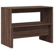 Комплект маса за хранене и пейка от 3 части Кафяв дъб от