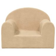 Детски диван, кремав, мек плюш