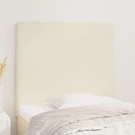 Табла за легло, кремава, 90x5x118/128 см, изкуствена кожа